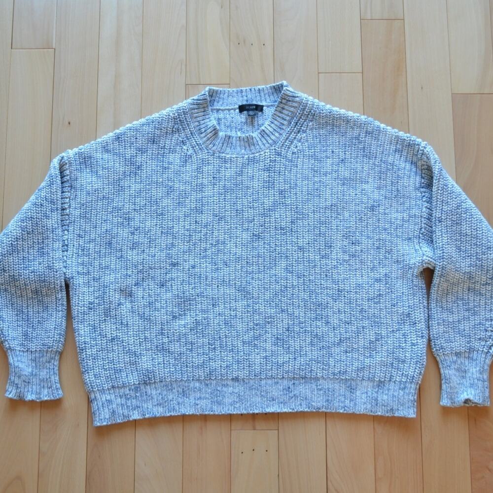 NWT J Crew Knit Sweater Blue Size XL